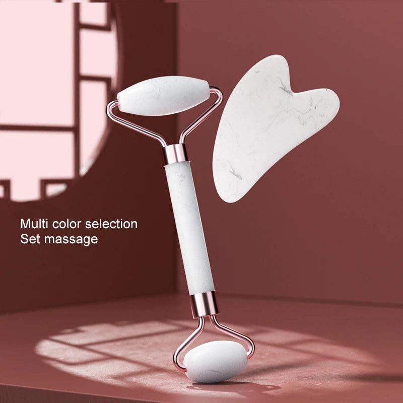 Resin face neck and eye roller with gua sha scraping board for daily self-care — view 3