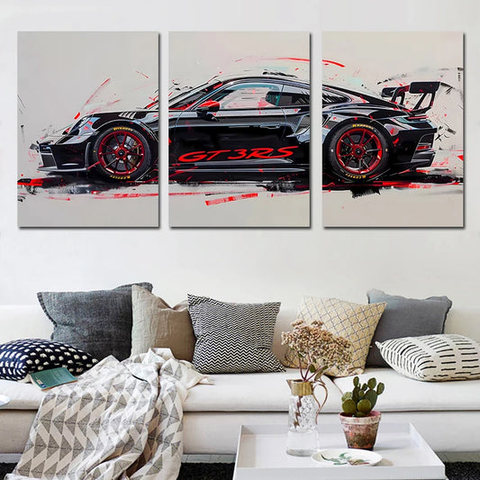 3-Piece Supercar Canvas Poster Set &mdash; Famous Sports Cars Wall Art for Boys&rsquo; Room &amp; Home — view 1 of wall art & prints