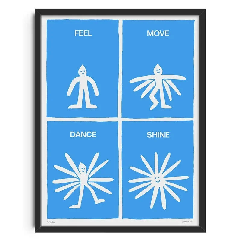 Retro Abstract Nourishing Soul Canvas Poster &mdash; Classic Wall Art for Living Room Decor