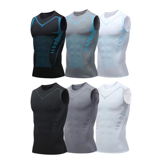 Men’s Compression Tank Top — Quick-Dry Sleeveless Bodybuilding Muscle Shirt — view 1 of sports & fitness