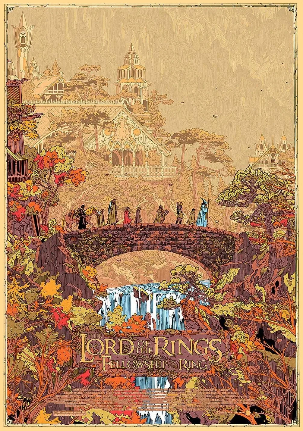 Middle-Earth Travel Canvas Poster &mdash; Vintage Lord of The Rings Fantasy Movie Wall Art — view 19 of wall art & prints