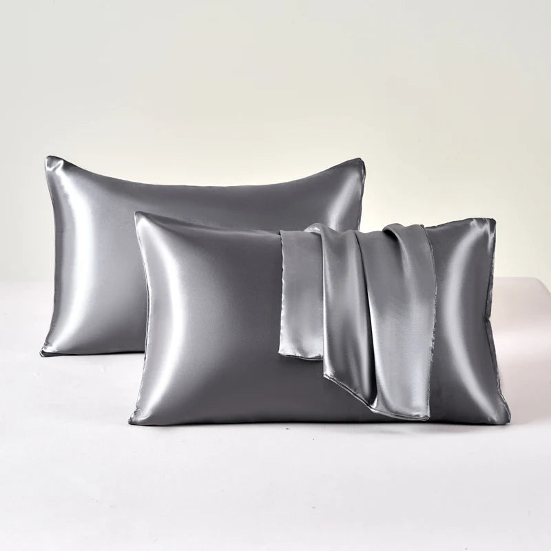 2-Pack Satin Pillowcase — Cooling Silky Smooth Pillow Covers for Skin & Hair — view 9 of cushion covers & pillow cases