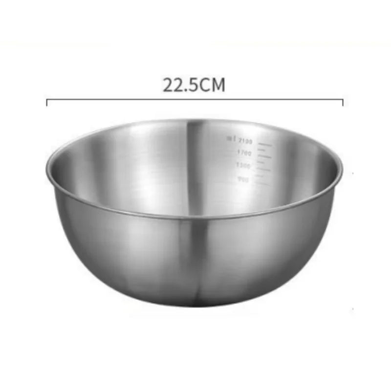 Stainless Steel Mixing Bowl Set with Measuring Scale 3-Piece Cooking Baking Food Prep Bowls — view 7 of food storage