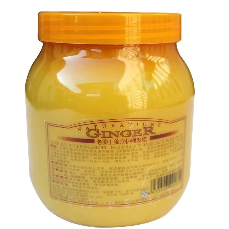 Ginger Moisturizing Hair Mask Damaged Repair Hair Care Treatment Cream Baked Ointment Hair Conditioner Dry Frizz 500ML