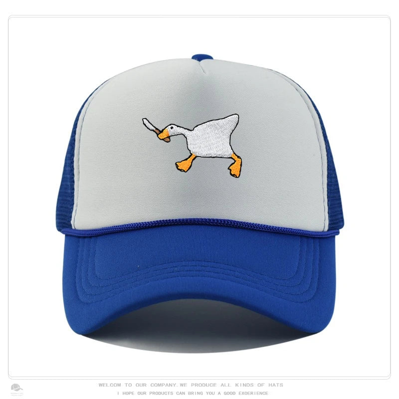 Embroidered Goose Baseball Cap — Quirky City-Style Streetwear Duckbill Casual Fashion Hat