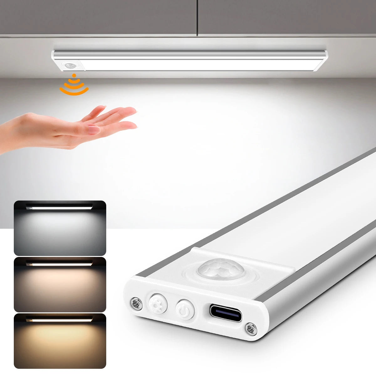 Aluminum LED Light Bar &mdash; USB Rechargeable Motion-Sensor Magnetic Strip for Stairs, Closet &amp; Hallway — view 1 of led &amp; smart lighting