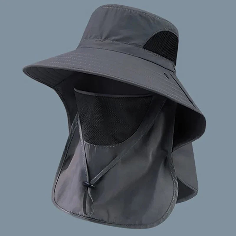 Summer Sun Hats UV Protection Outdoor Hunting Fishing Cap For Men Women Hiking Camping Visor Bucket Hat Neck Flap Fisherman Hat — view 8 of product