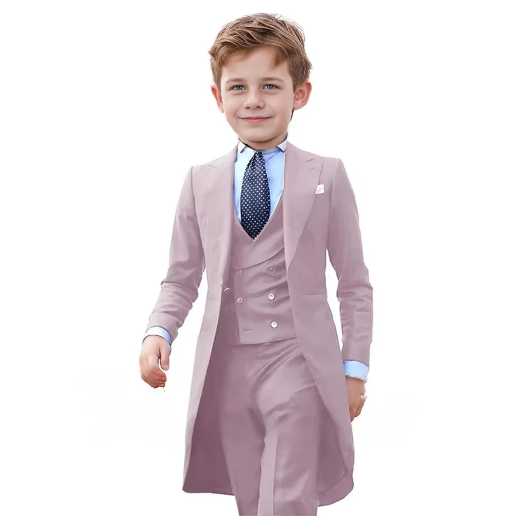 Formal Set For child Jacket For Boy Blazer Tuxedo  Suits For Boys 3 Piece Party  Costume Wedding Dress  Piano Performance