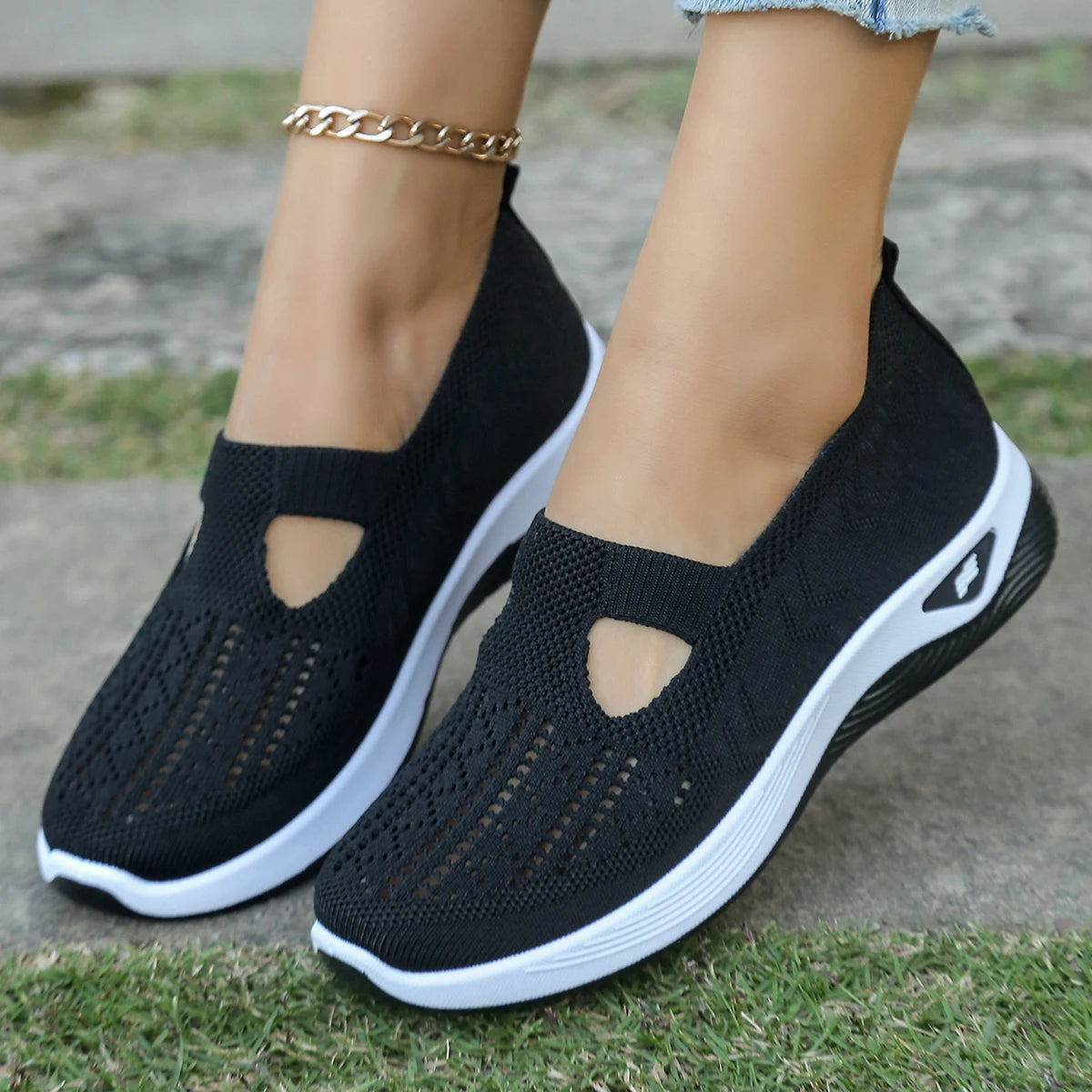 All-Season Women's Casual Sneakers — Lightweight Four-Season Slip-On Flats — view 13 of sneakers