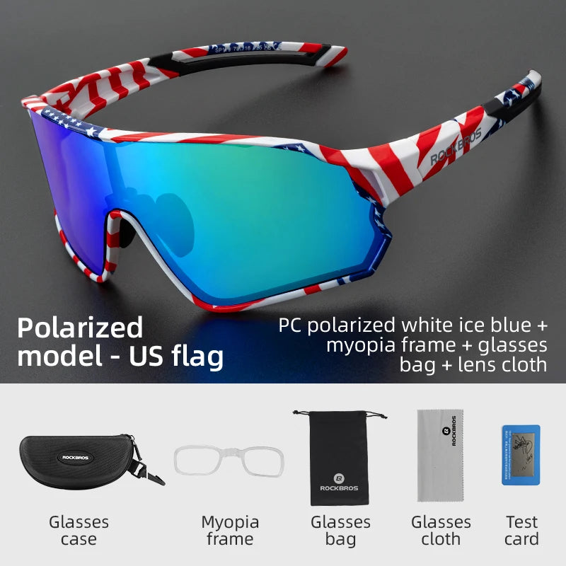ROCKBROS Polarized Sport Sunglasses UV400 — Bicycle Hiking Camping Golf Cycling Eyewear Pro Grade — view 14 of sunglasses