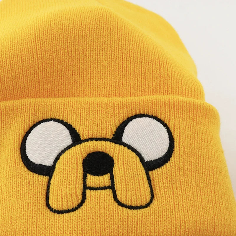 Puppy Pattern Knitted Hat - Embroidered Kids Beanie with Ear Flaps — view 1 of kids hats