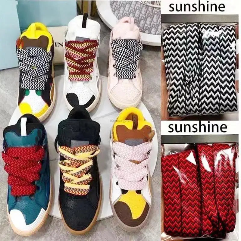 Designer-Look Flat Shoelaces — Chevron Pattern Sneaker Laces — view 6 of shoe accessories