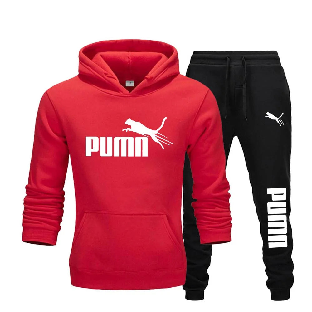 New Autumn Winter Men Women Tracksuit Hoodies + Pants 2Pcs Sets Suit Fashion Trend Hip Hop Y2K Clothing Sportswear Sweatshirts