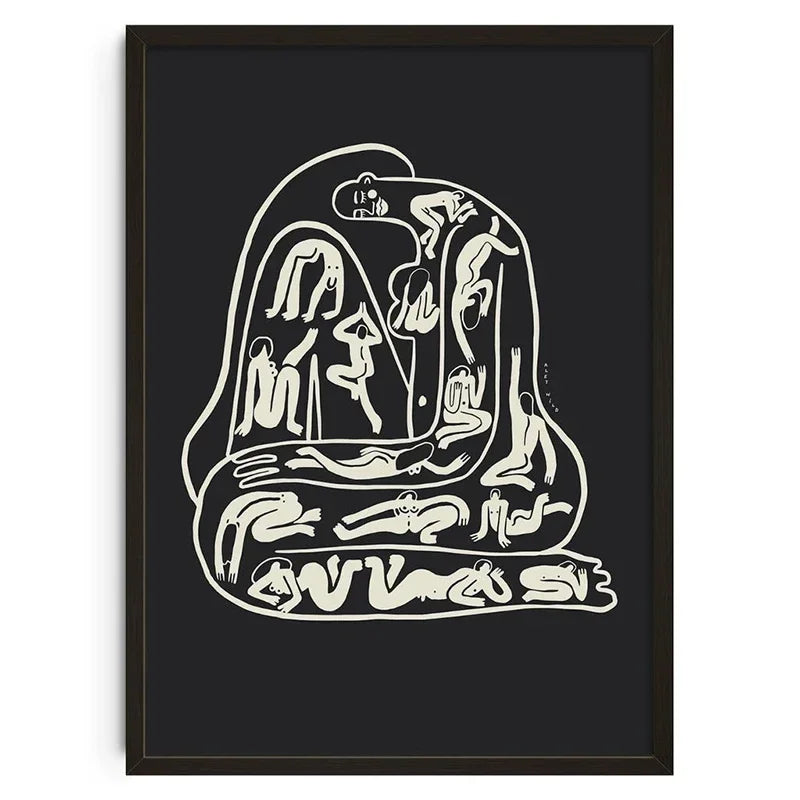 Retro Abstract Nourishing Soul Canvas Poster &mdash; Classic Wall Art for Living Room Decor