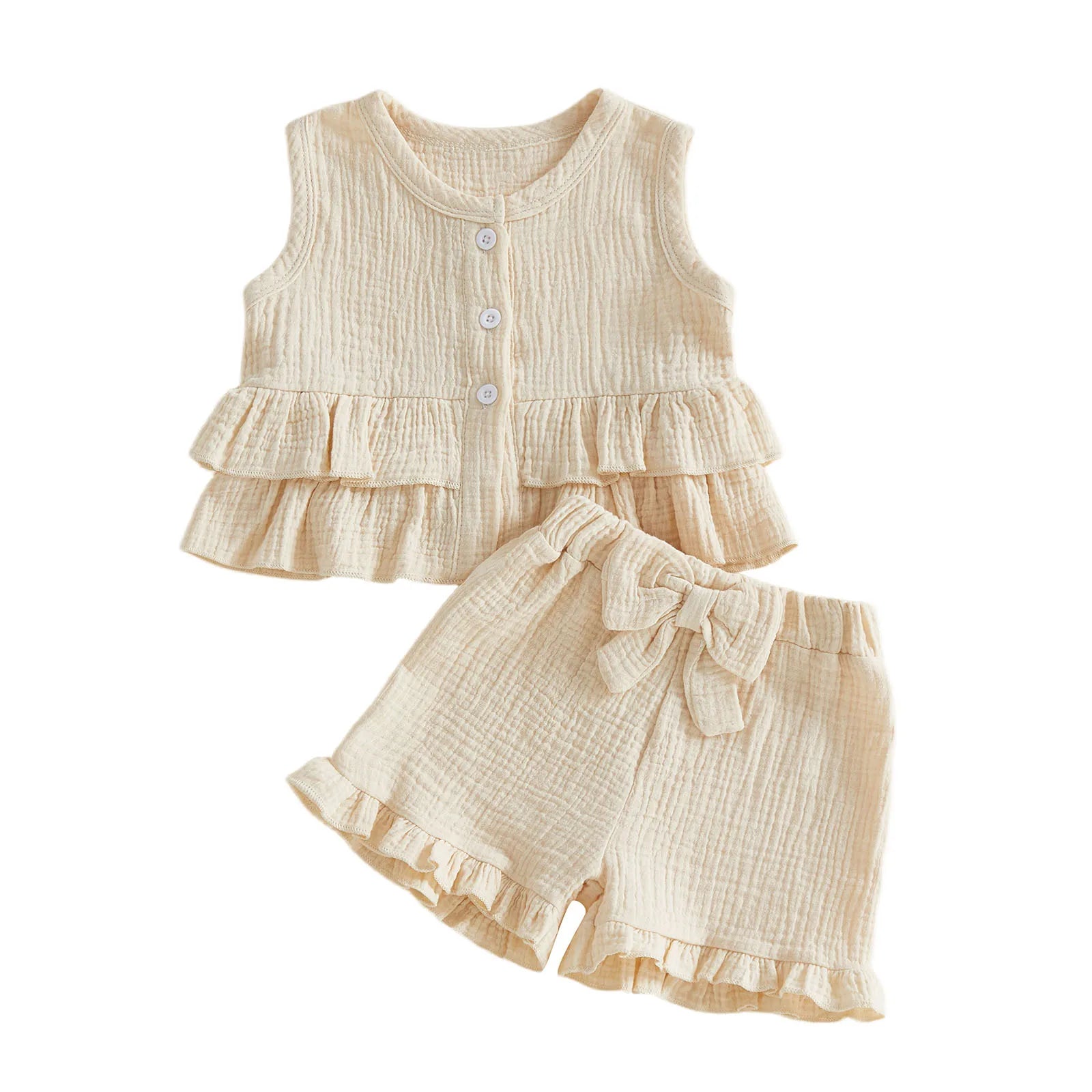 Baby Boys Solid T-Shirt & Shorts Set - 2-Piece Minimalist Basics Outfit — view 9 of baby outfits
