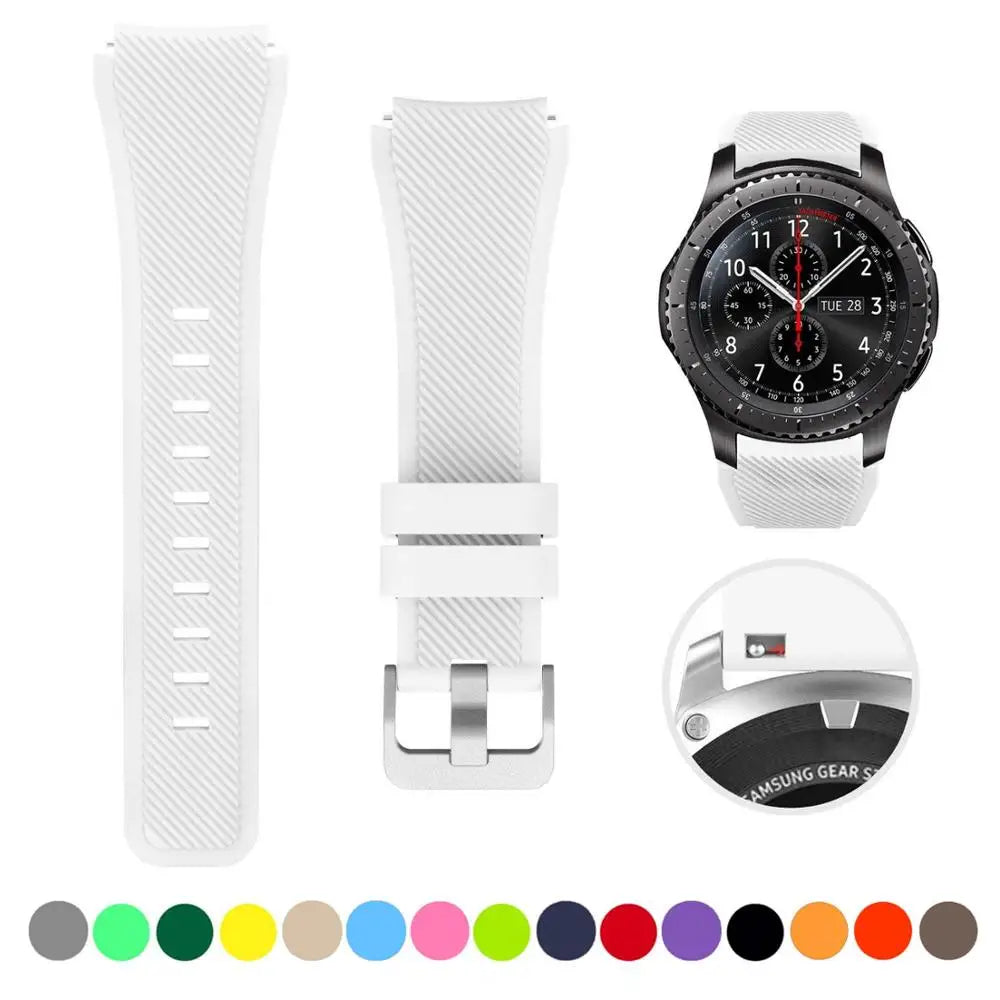20/22mm Quick-Release Watch Strap for Samsung Galaxy Watch 6/5/4 & Gear S3 — Leather-Look Band