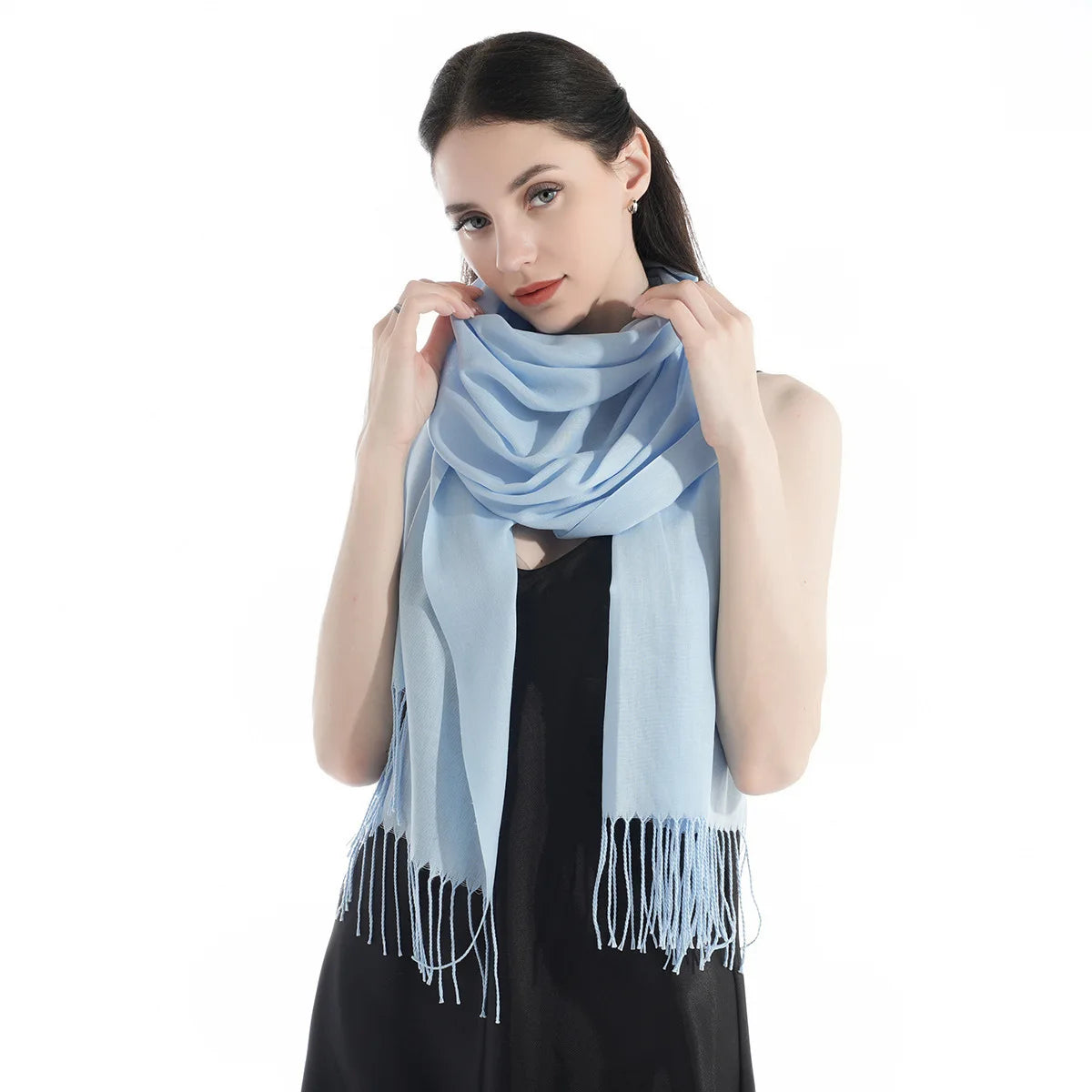 Pashmina Shawl Wrap Evening — Travel & Wedding Blanket Scarf, Drape-Anywhere Statement — view 8 of scarves & wraps