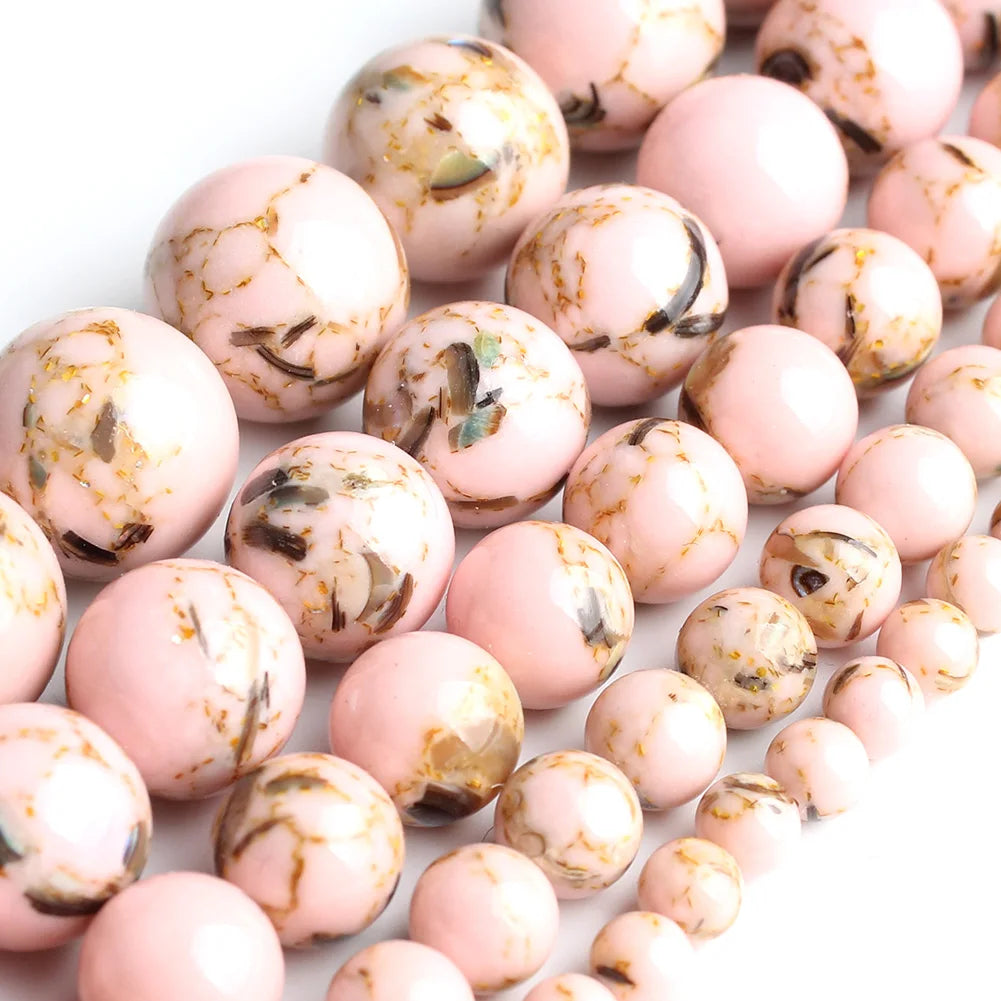 Pearl & Yooperlite Fire Sodalite Beads 15" — 8mm Glow Stone Strand for DIY Jewelry