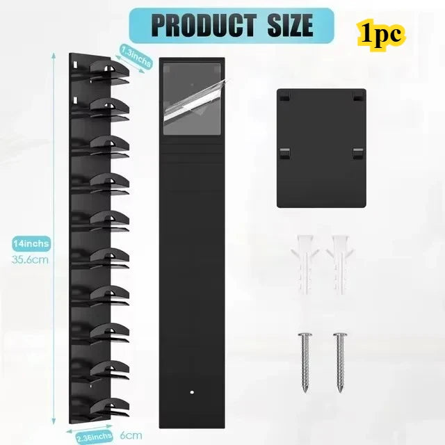 Storage Organizer 10-Grid Cap Rack — Wall-Mount Hat Holder Closet Hanger Space Saver — view 10 of storage & organisation