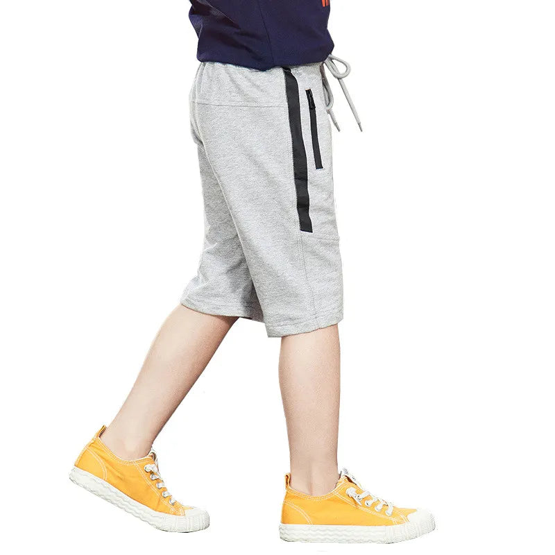 2025 Kids’ Knitted Summer Shorts – Zipper Pocket Casual Sports Shorts for Boys (Ages 3-14)