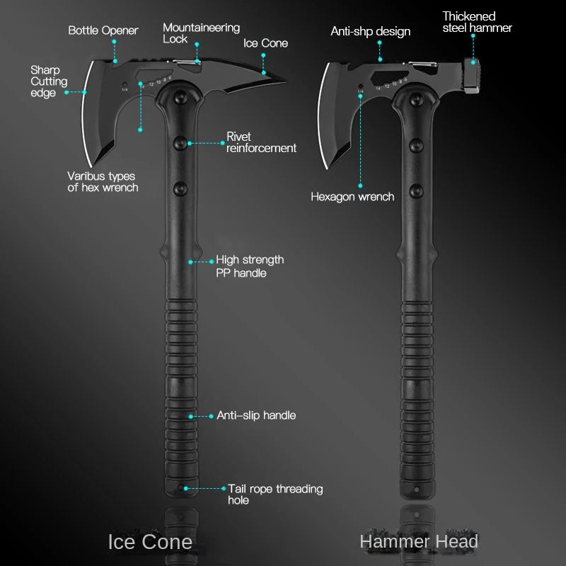 Devil's Assault Tactical Camping Axe — Multi-Function Survival Hatchet — view 2 of outdoor sports