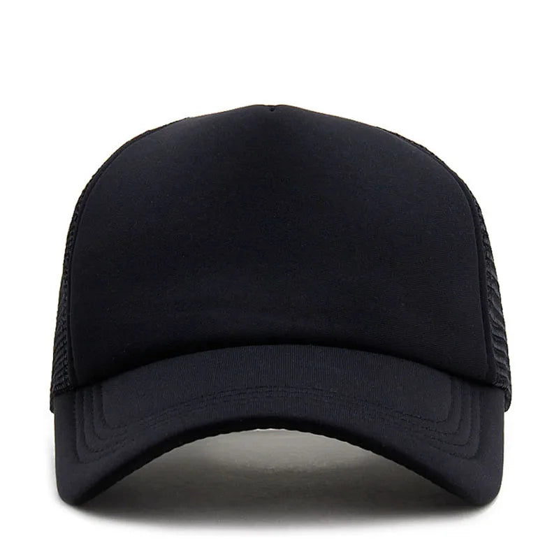Unisex Plain Mesh Baseball Cap - Classic Snapback Trucker for Everyday Wear — view 3 of baseball caps