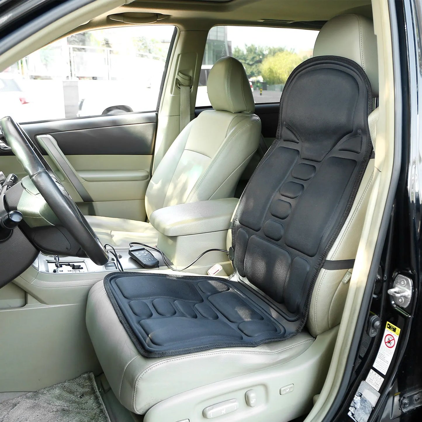 Back Massage Seat Cushion — Electric Heated Car Seat with 8 Vibration Modes — view 4 of recovery & massage