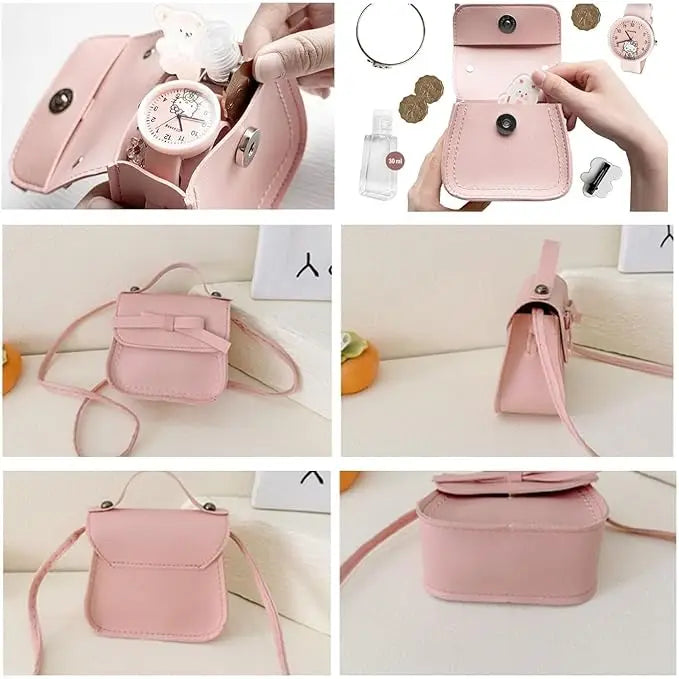 Kids Mini Bowknot Crossbody Bag - Cute Coin Purse Handbag for Little Girls — view 4 of kids handbags