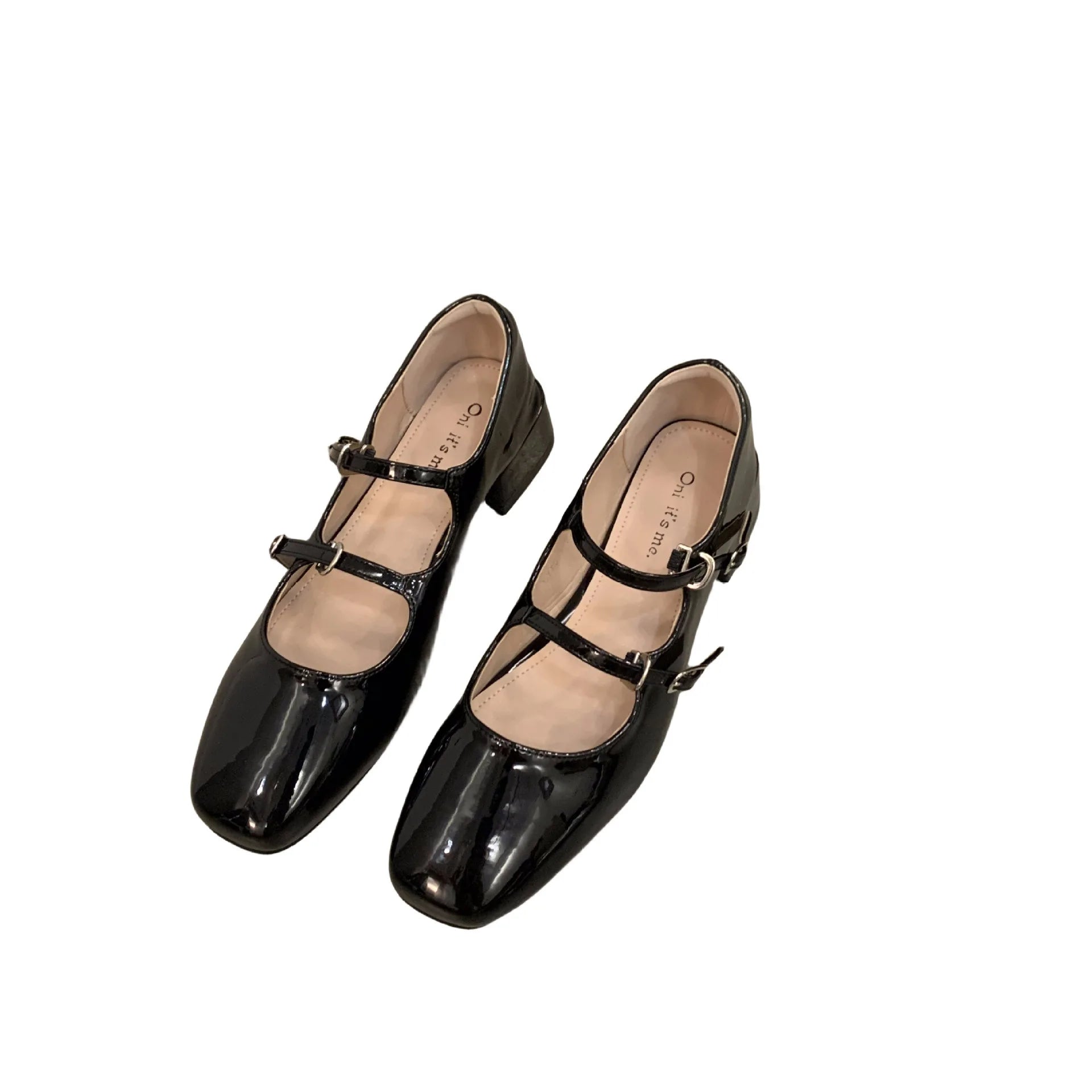 Flats & Ballet — Retro Mary Jane Heel Flats, Glossy Comfort Single-Strap Pumps — view 5 of flats & ballet
