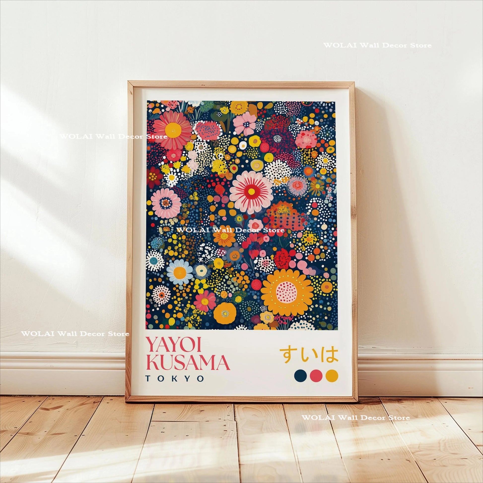 Yayoi Kusama Koi &amp; Jellyfish Canvas Poster &mdash; Japanese Hokusai Giant Wave Wall Art — view 18 of wall art & prints