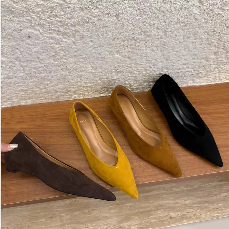 Flats & Ballet — Pointed-Toe Casual Walking Flats, Shallow Slip-On Comfort Sports Shoes — view 2 of flats & ballet