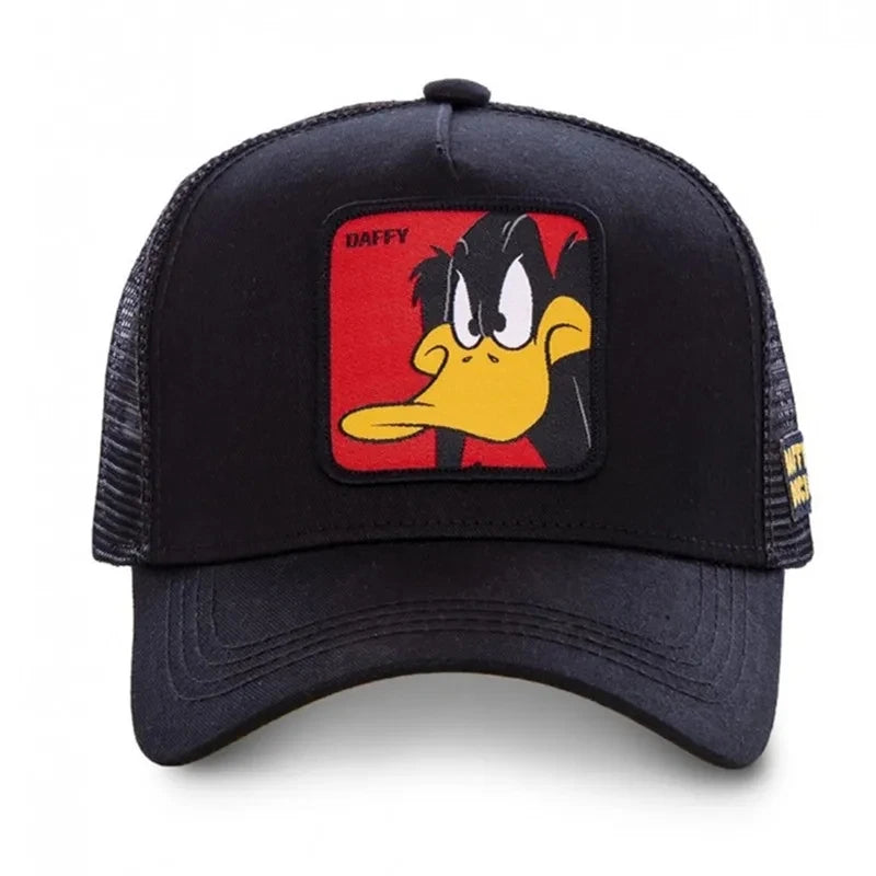 Anime Cartoon Baseball Cap — High-Quality Patch Trucker Hat Men Women Fandom Collectible — view 4 of hats & caps