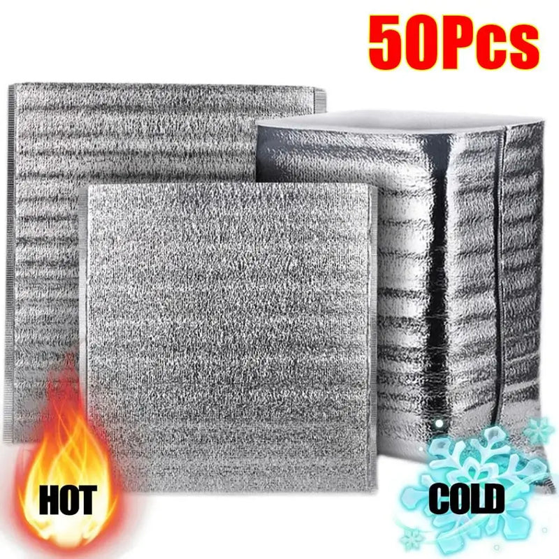 Aluminum Foil Insulated Cooler Bag - Folding Thermal Tote for Food & Drinks — view 1 of lunch bags