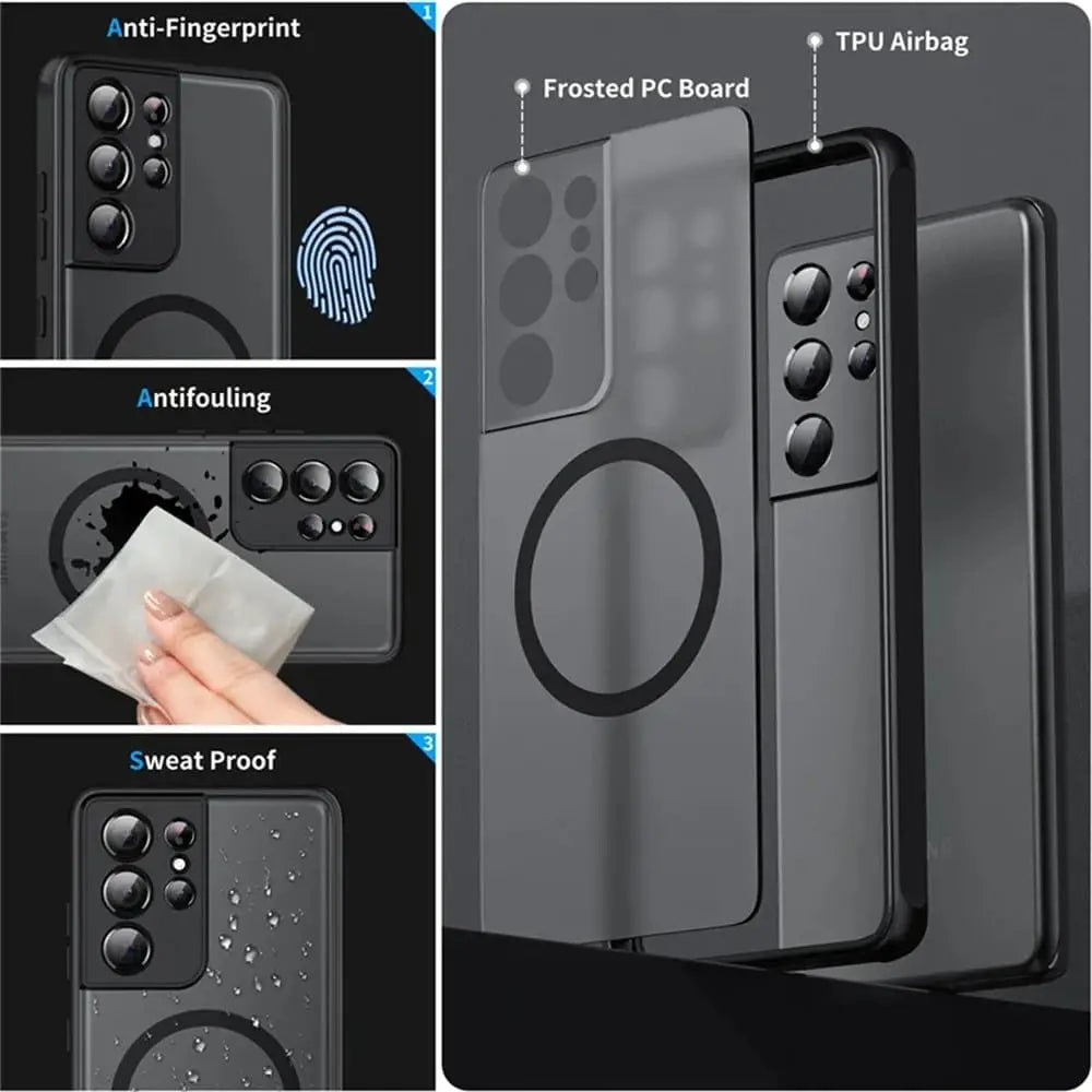 for Samsung Galaxy MagSafe Luxury Matte Case — S20–S24 Ultra Magnetic — view 5 of phone cases