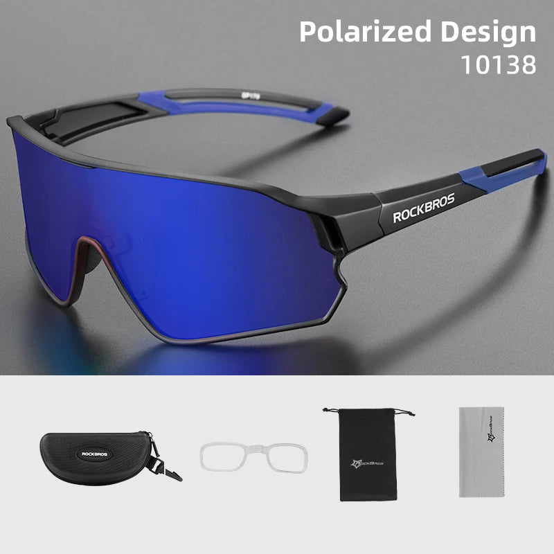 ROCKBROS Polarized Sport Sunglasses UV400 — Bicycle Hiking Camping Golf Cycling Eyewear Pro Grade — view 16 of sunglasses
