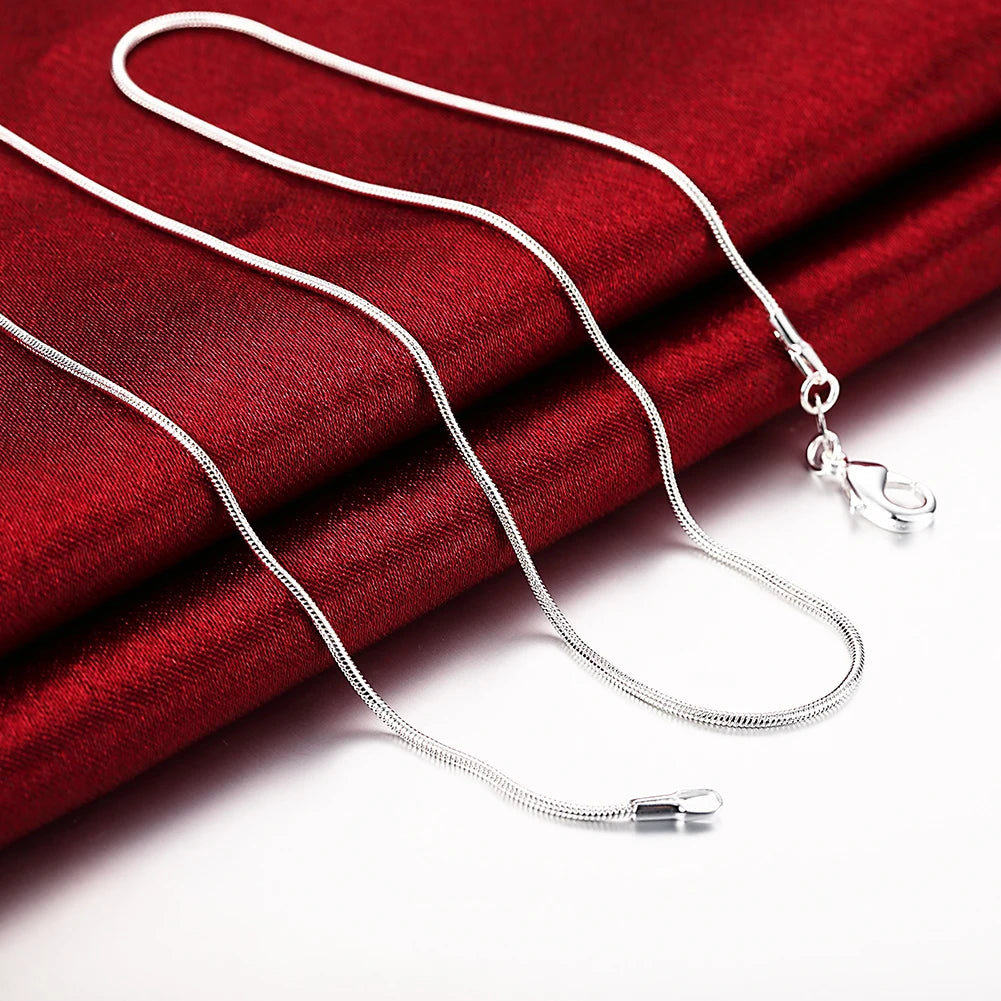 Unisex 925 Sterling Silver Snake Chain Necklace 10-Pack — 16-30in Wholesale Jewelry — view 2 of jewelry
