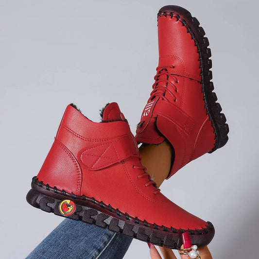 Women's Luxury Flat Ankle Boots — Comfortable Warm Casual Mom Boots (2025) — view 1 of boots