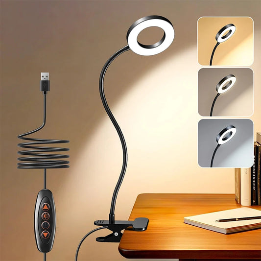 Reading Desk Lamp &mdash; Dimmable Flexible USB Clamp Book Light with 3 Modes &amp; 10 Brightness Levels — view 1 of lighting