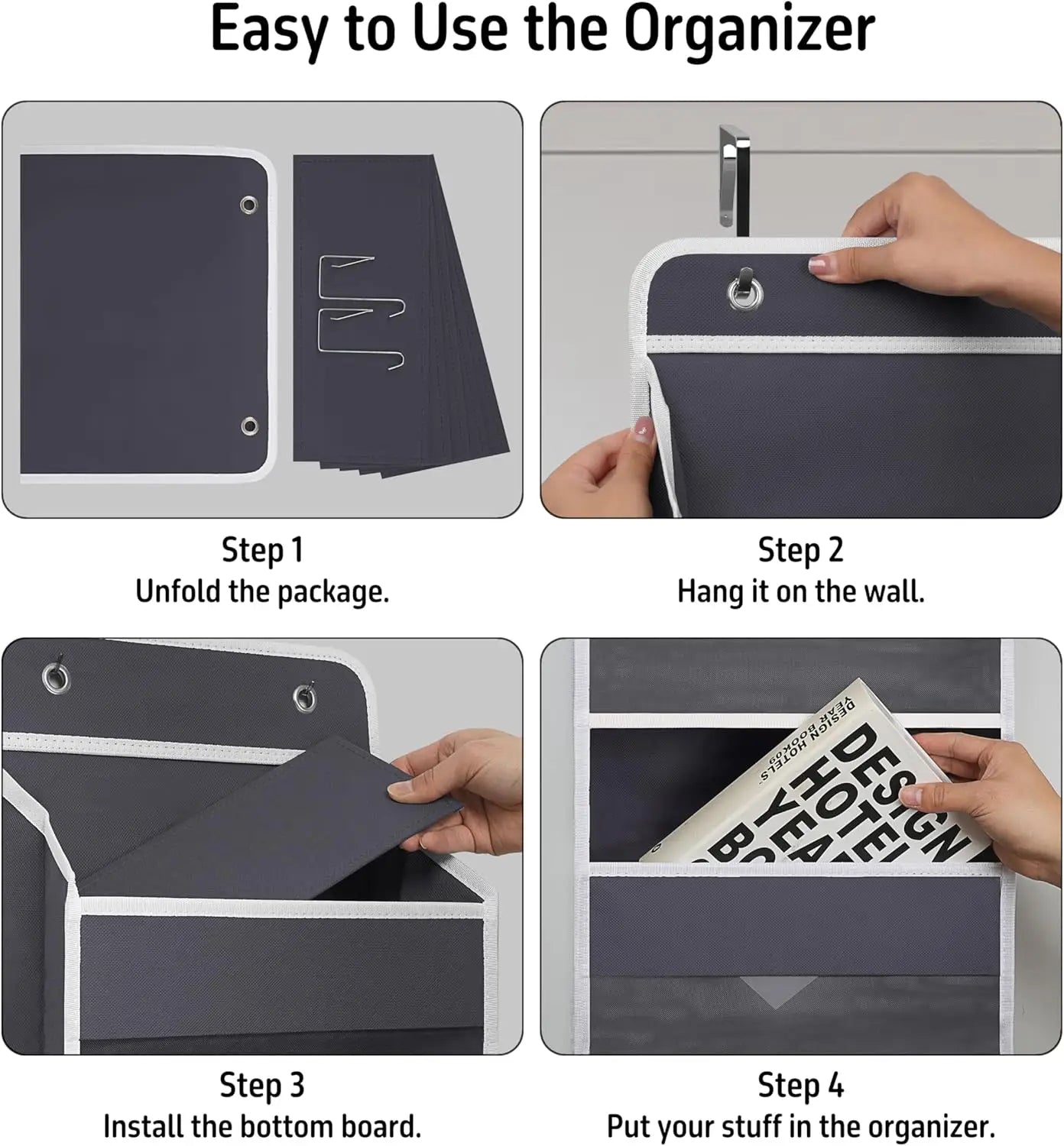 Storage Organizer Over-Door 5-Pocket — Heavy-Duty Hanging for Closet, Bathroom, Nursery & Dorm — view 5 of storage & organisation
