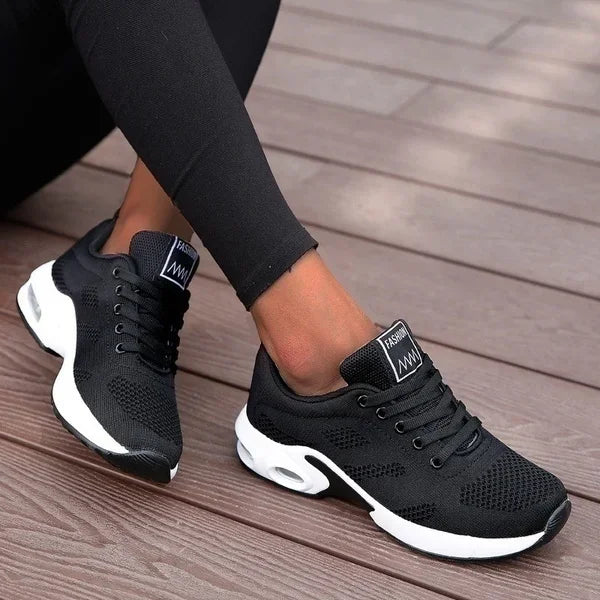 Women's White Tennis Sneakers — 2025 Breathable Casual Walking Trainers — view 10 of sneakers