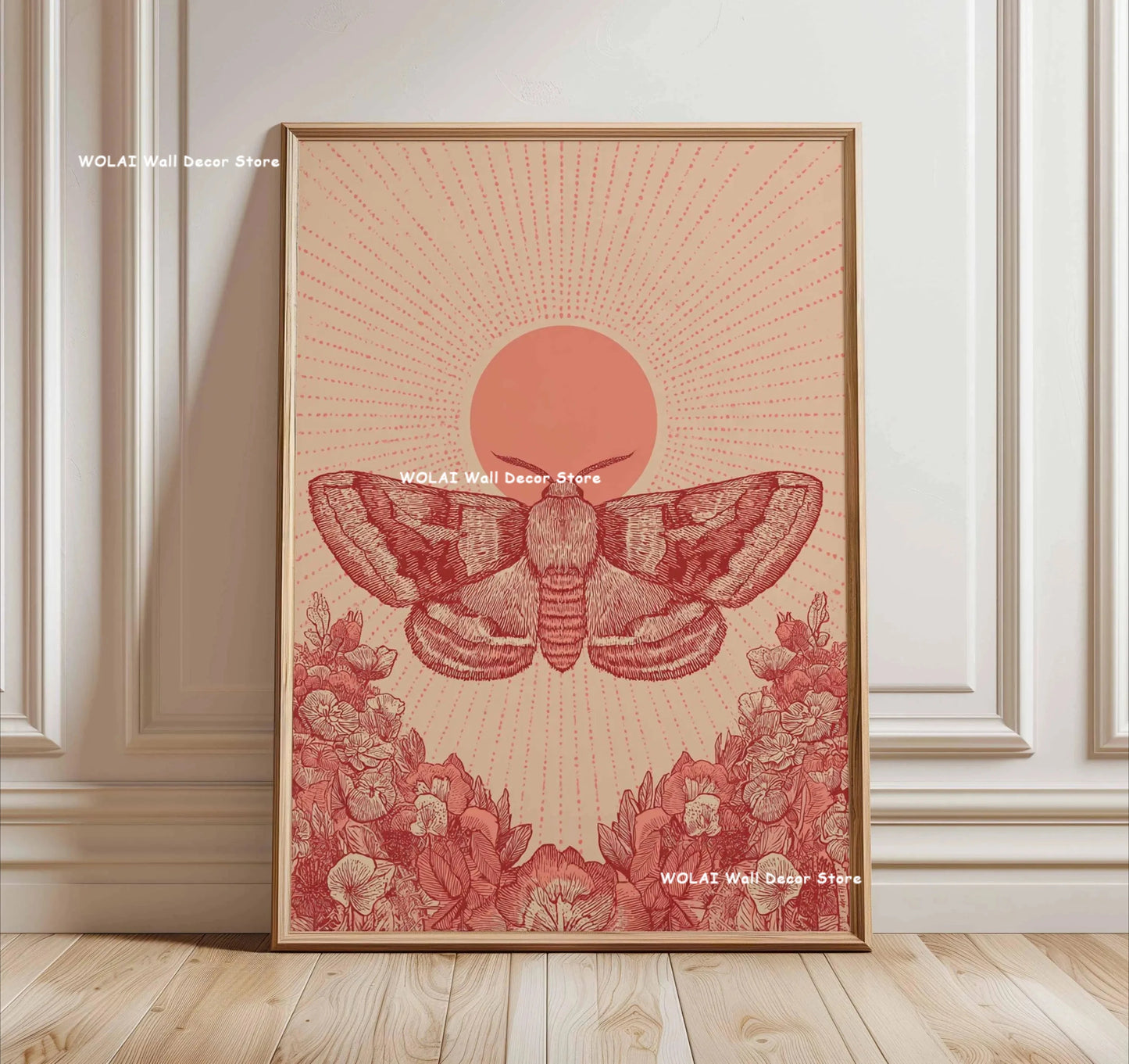 Japanese Forest &amp; Koi Fish Zen Canvas Poster &mdash; Retro Abstract Waves Wall Art for Home