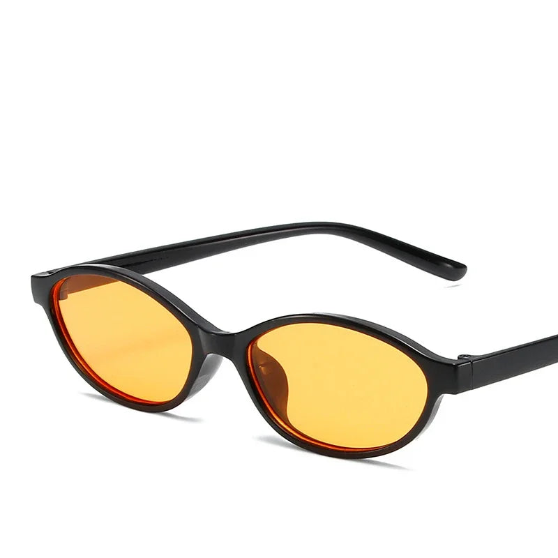 Vintage Small-Frame Oval Sunglasses — Women's UV400 Retro Sun Glasses — view 7 of sunglasses