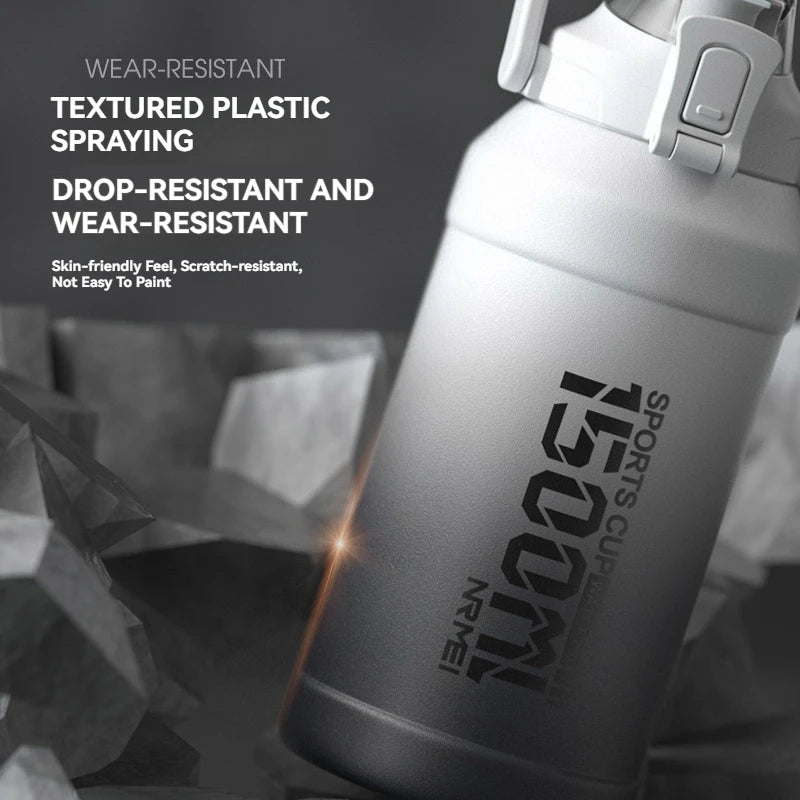 Thermos Water Bottle With Straw Handle Cup 316 Stainless Steel Flask Large Capacity Vacuum Insulated Tumbler