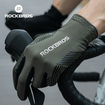 ROCKBROS Cycling Gloves Summer Full-Finger MTB Touchscreen — Breathable Non-Slip Bike Riding Gloves — view 1 of gloves