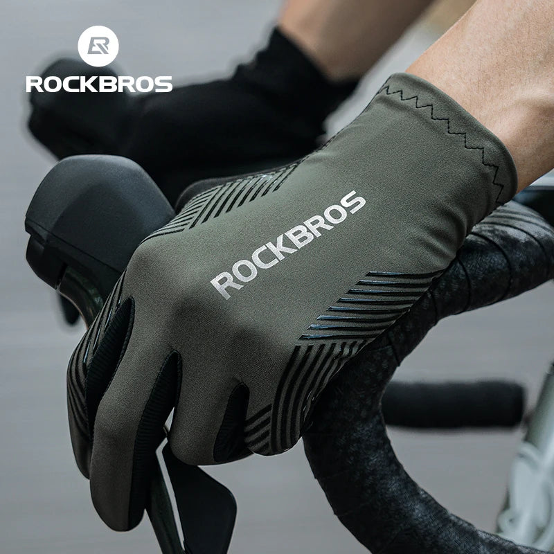 ROCKBROS Cycling Gloves Summer Full-Finger MTB Touchscreen — Breathable Non-Slip Bike Riding Gloves — view 1 of gloves