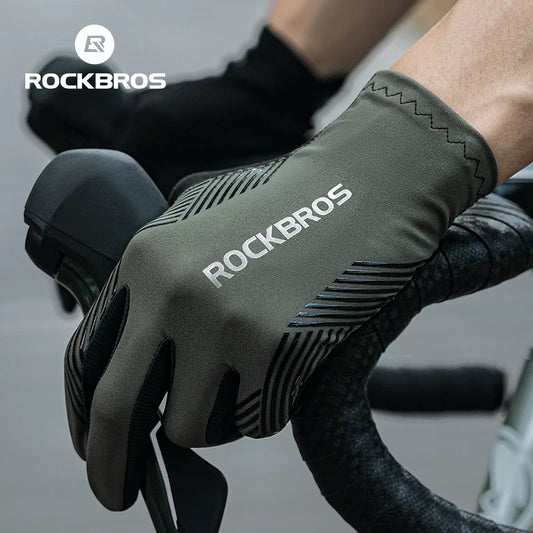 ROCKBROS Cycling Gloves Summer Full-Finger MTB Touchscreen — Breathable Non-Slip Bike Riding Gloves — view 1 of gloves