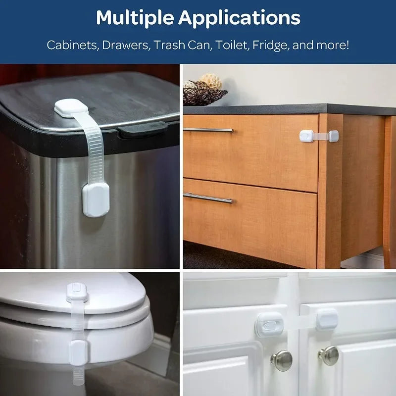 Baby Safety Cabinet Locks - Adhesive Child-Resistant Drawer Latches — view 3 of baby safety
