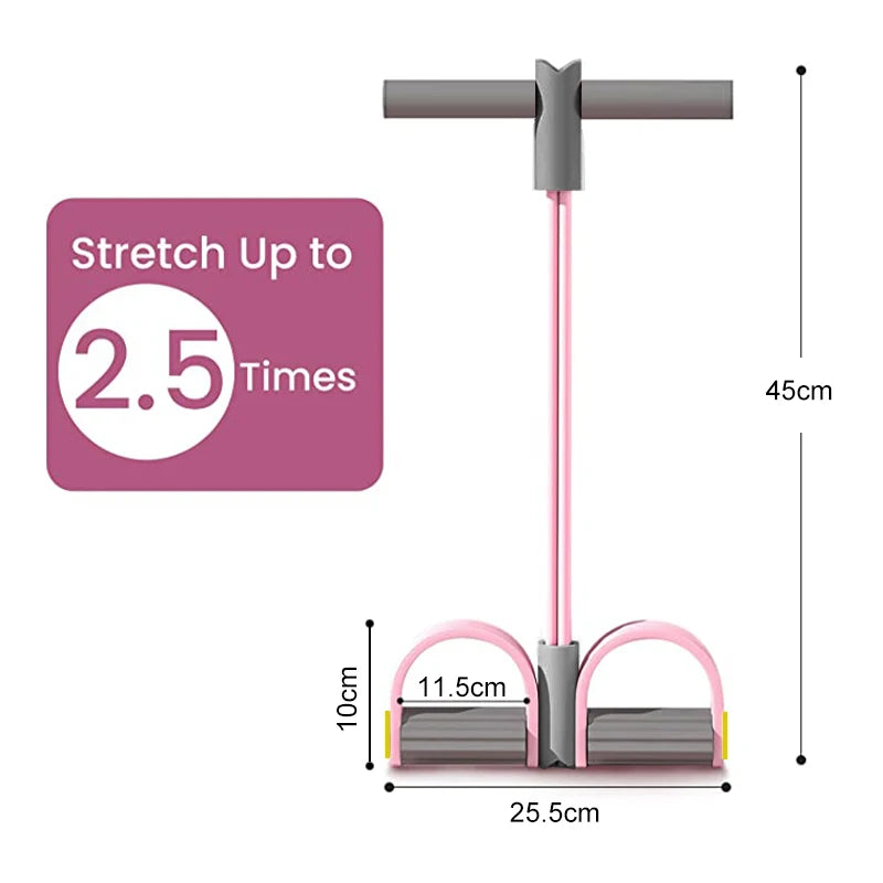Resistance Bands — 4-Tube Pedal Puller, Full-Body Elastic Pull Rope — view 2 of sports & fitness