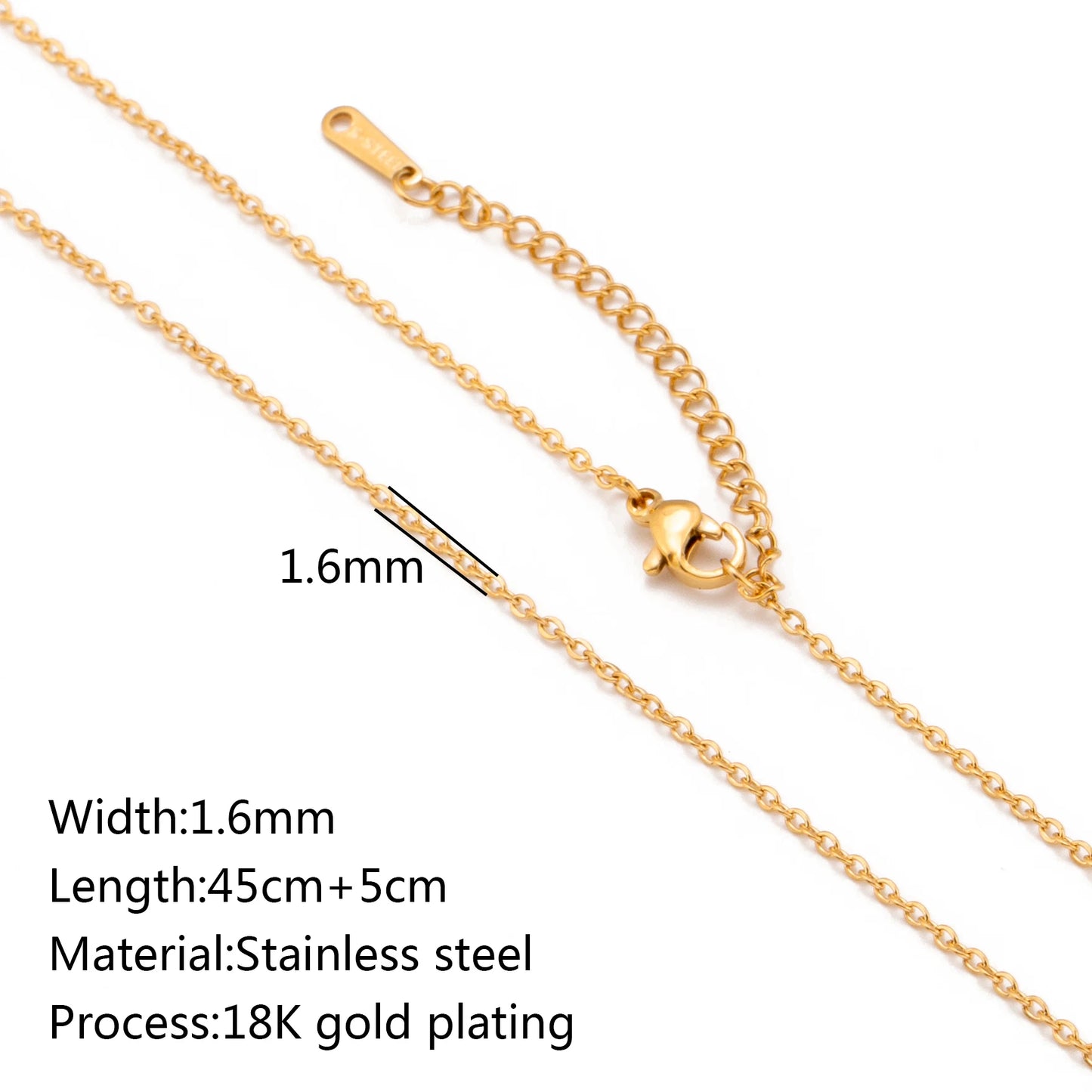 Unisex 5pc 18K Gold Cuba Cross Chain Necklace Set — PVD Plated Steel Jewelry