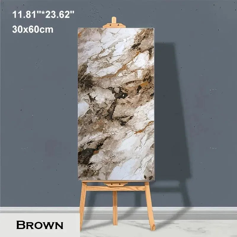 30×60cm Marble Peel-and-Stick PVC Tiles (10–20PCS) – Waterproof Removable Self-Adhesive Floor & Wall Stickers